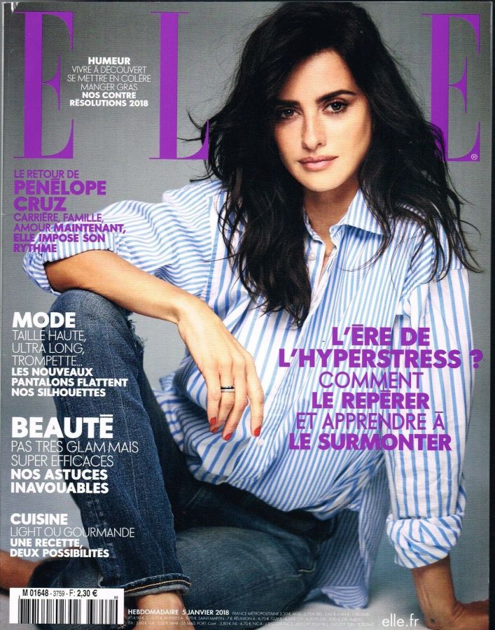 ELLE FRANCE magazine cover 5 January 2018