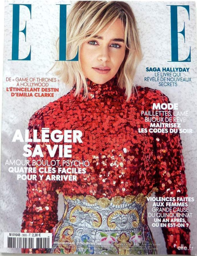 ELLE FRANCE magazine cover 23 November 2018