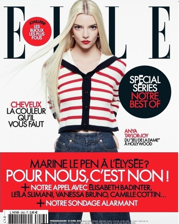 ELLE FRANCE magazine side cover 21 April 2021