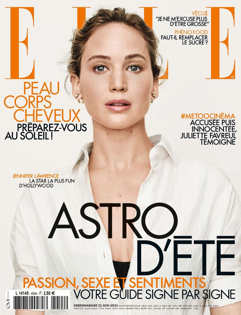 ELLE FRANCE magazine side cover 22 June 2023