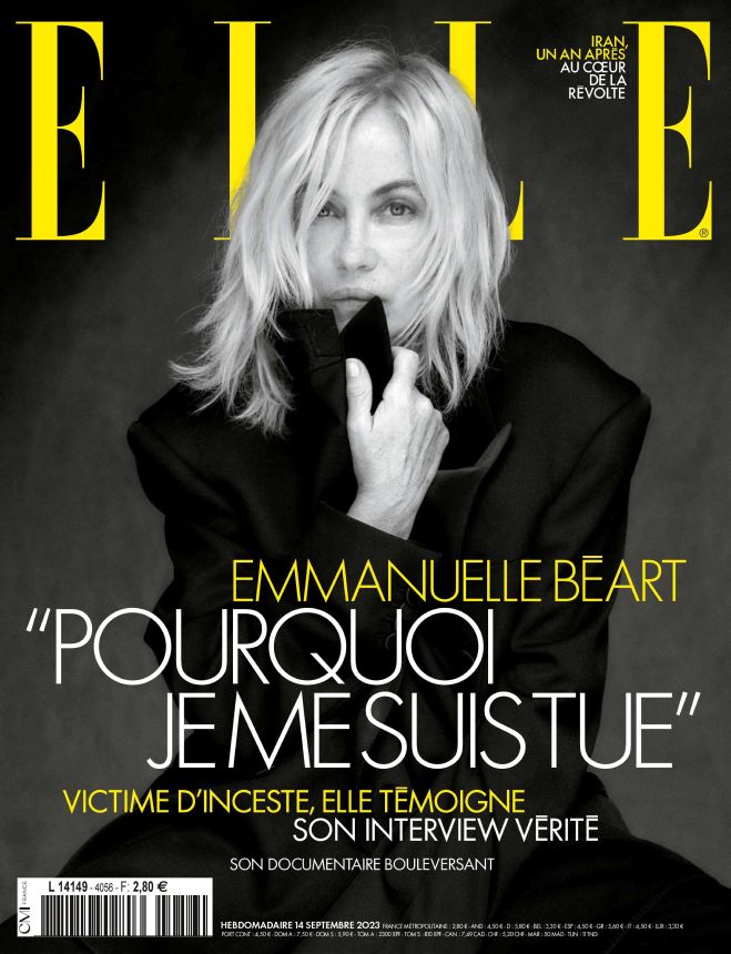 ELLE FRANCE magazine side cover 14 September 2023