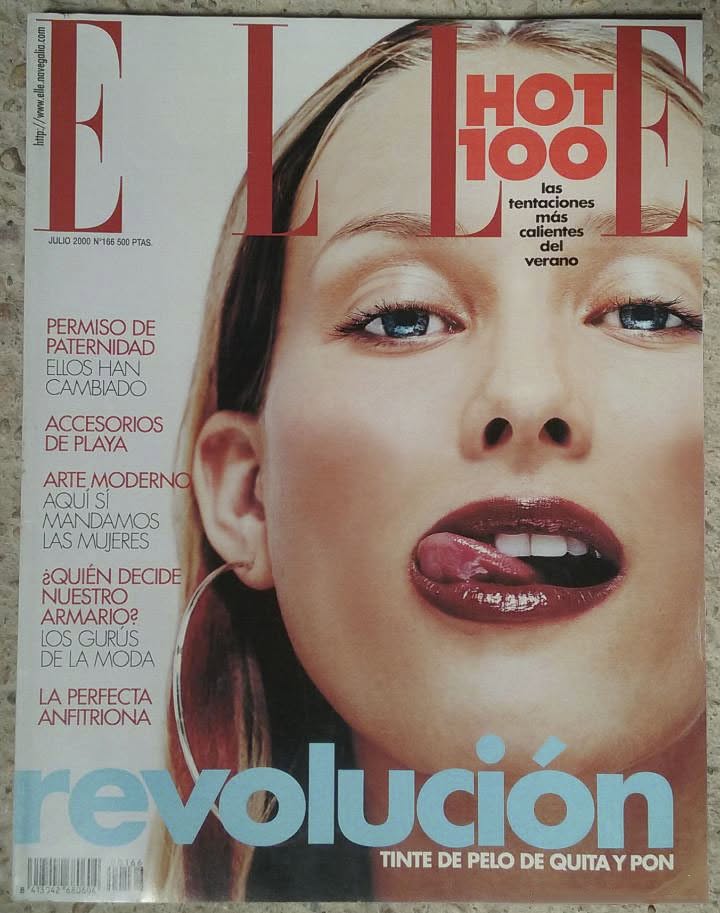 ELLE SPAIN magazine side cover Issue 166  July 2000