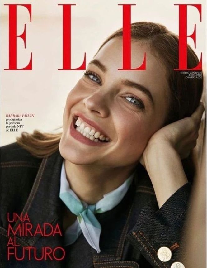 ELLE SPAIN magazine side cover  February 2022