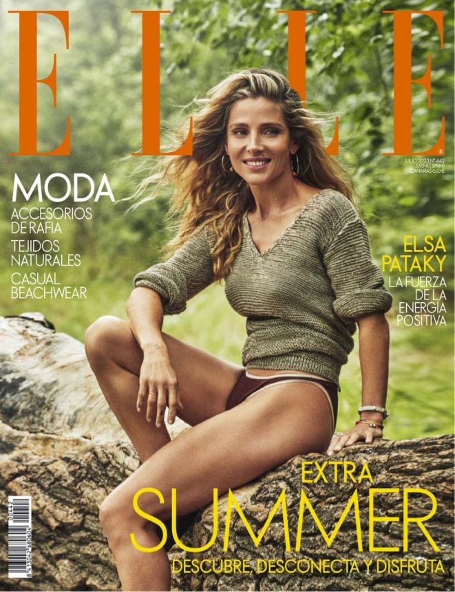 ELLE SPAIN magazine side cover  July 2023