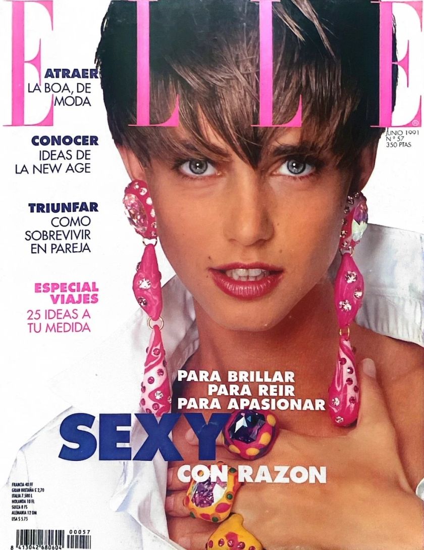 ELLE SPAIN magazine side cover Issue 57  June 1991