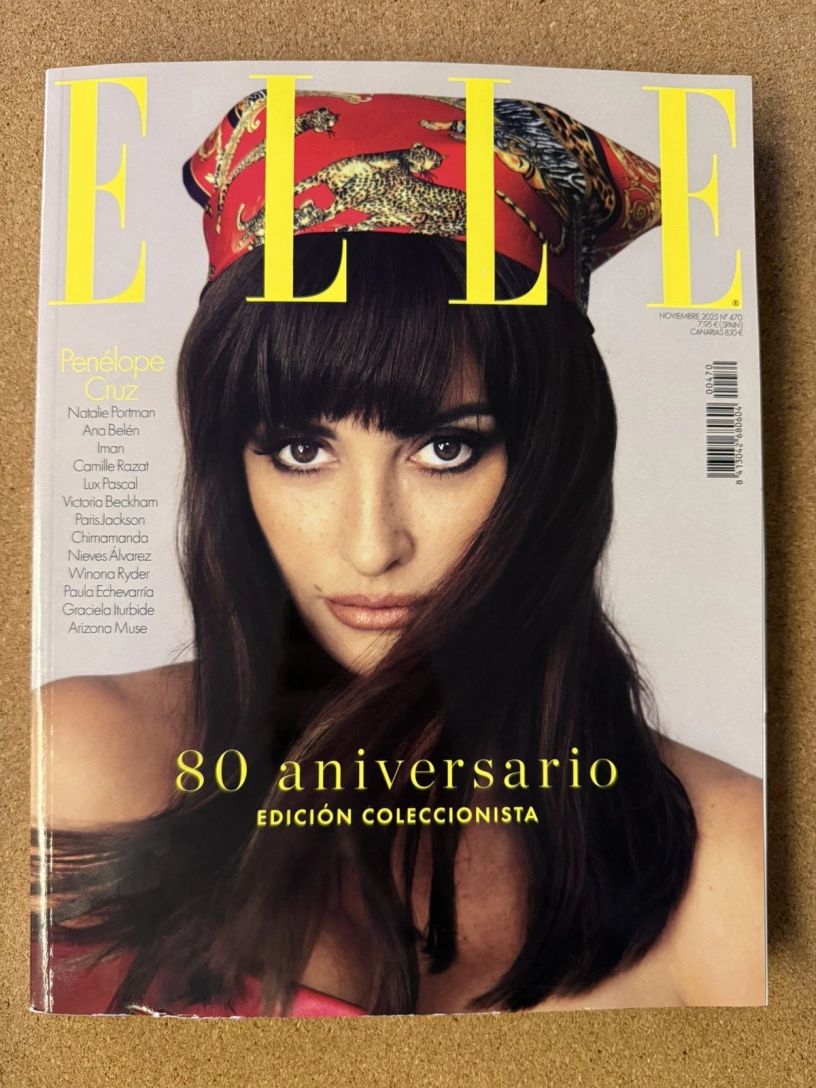 ELLE SPAIN magazine side cover  November 2025