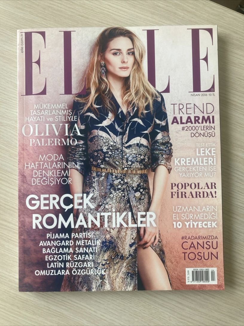ELLE TURKEY magazine side cover  April 2016