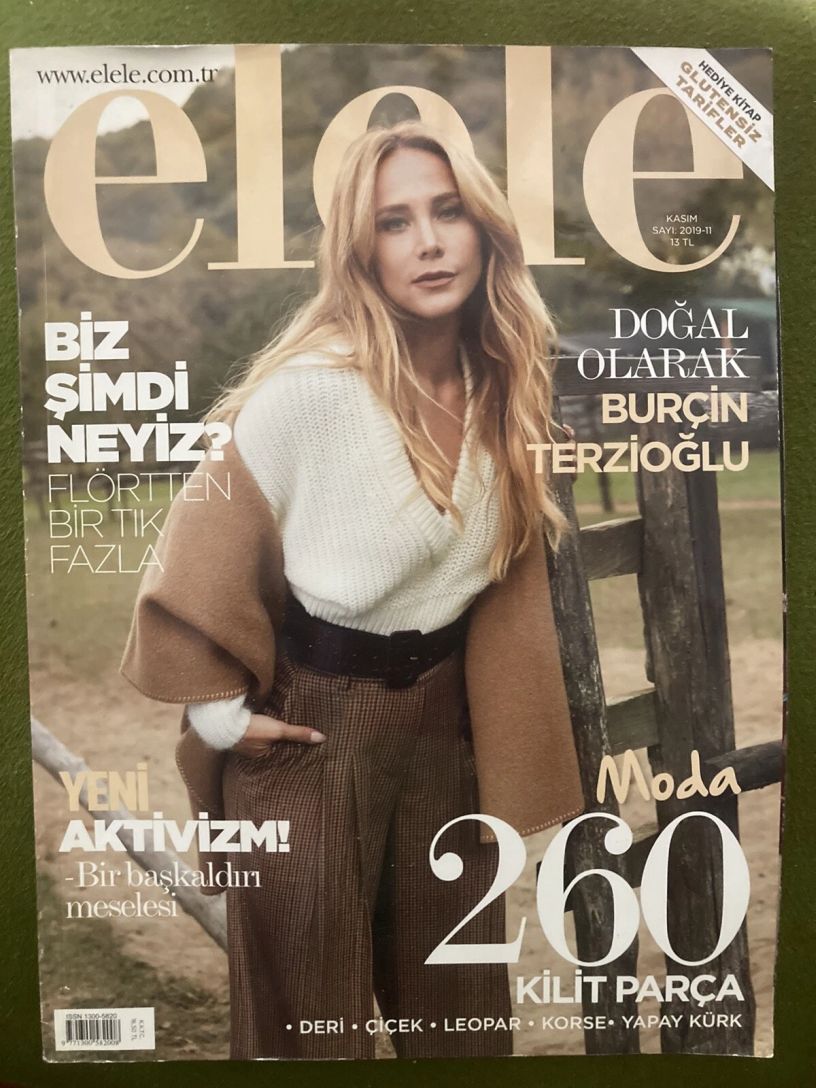 ELLE TURKEY magazine side cover  November 2019