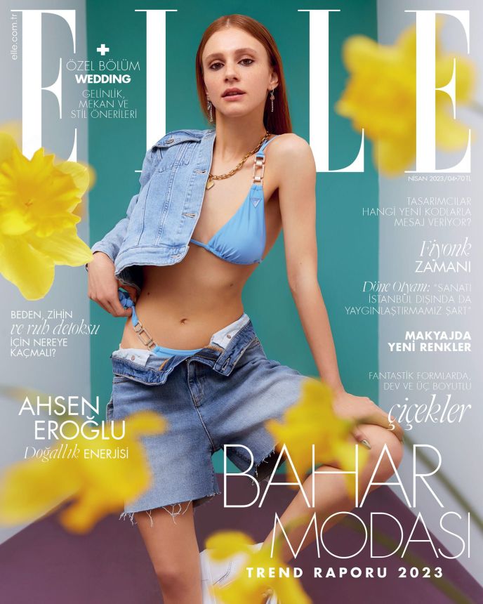 ELLE TURKEY magazine side cover  April 2023