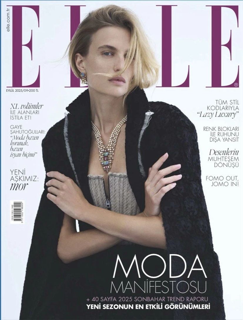 ELLE TURKEY magazine side cover  September 2025