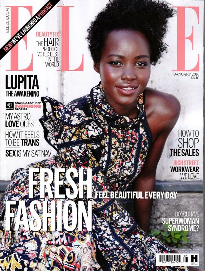 ELLE UK magazine side cover  January 2016