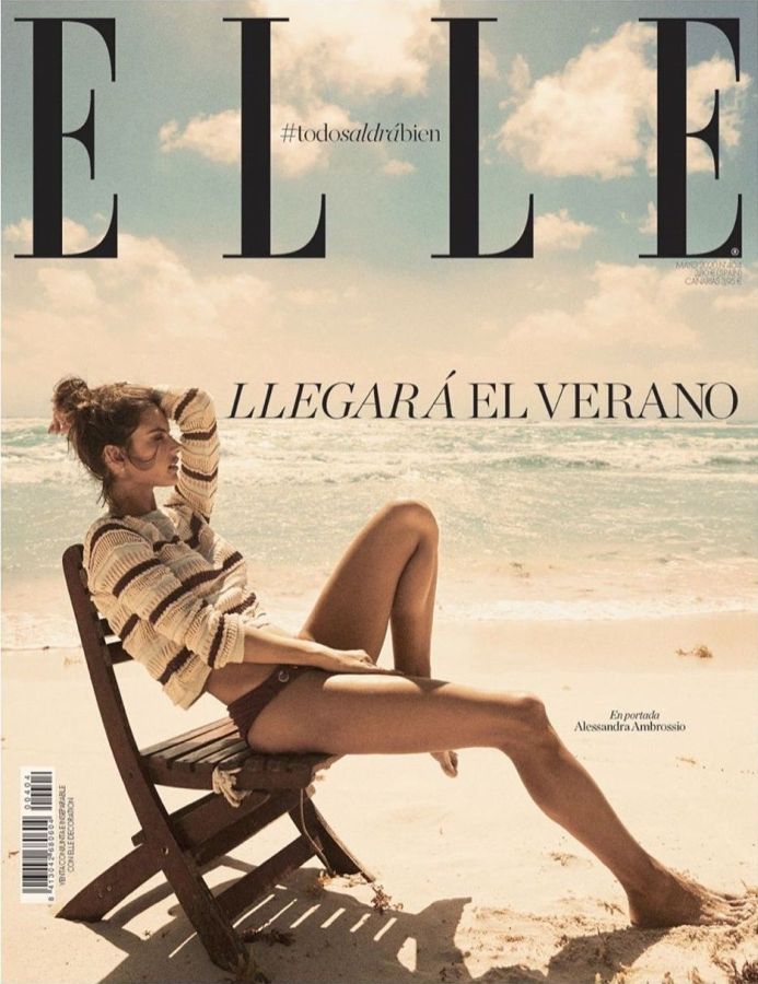 ELLE SPAIN magazine side cover  May 2020