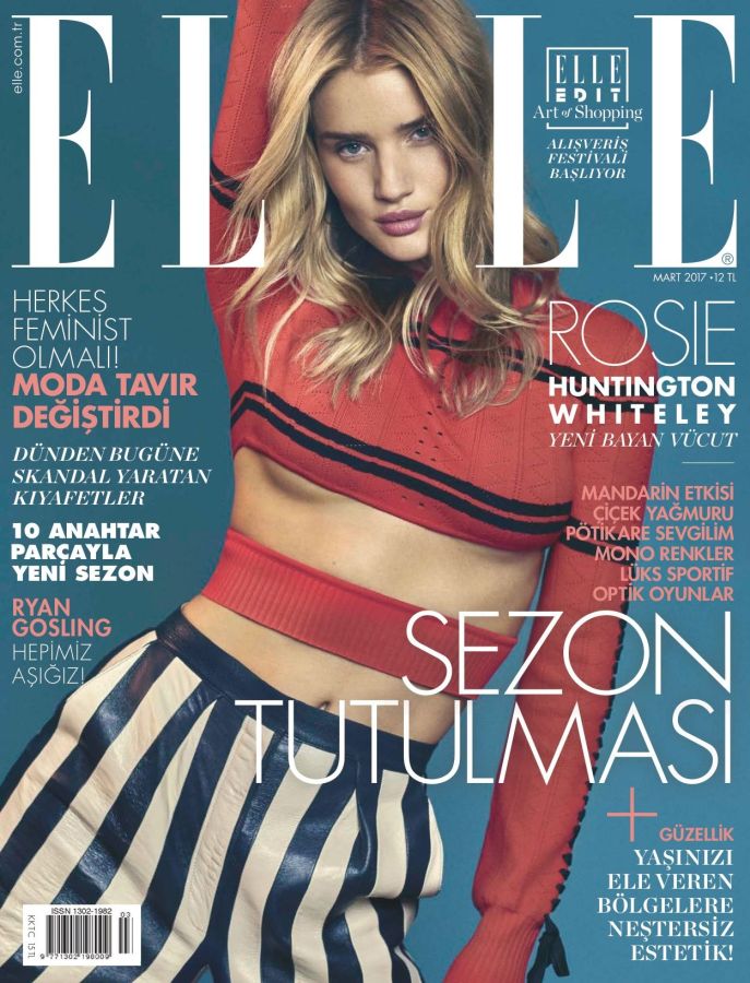 ELLE TURKEY magazine side cover  March 2017