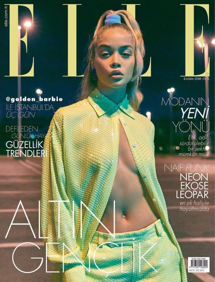 ELLE TURKEY magazine side cover  November 2018