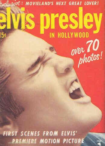 ELVIS PRESLEY IN HOLLYWOOD magazine cover  1956