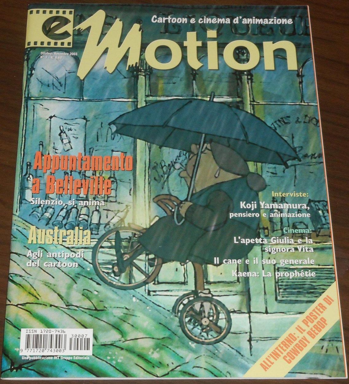EMOTION magazine cover Issue 7  October/November 2003
