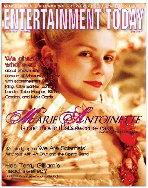 ENTERTAINMENT TODAY magazine side cover 20 October 2006