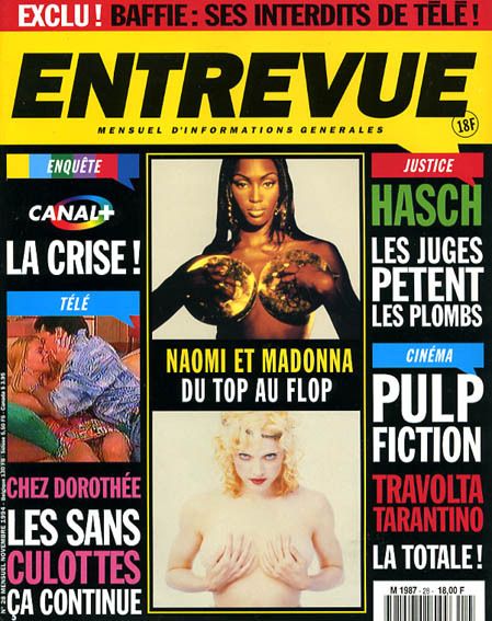 ENTREVUE magazine side cover Issue 28 November 1994