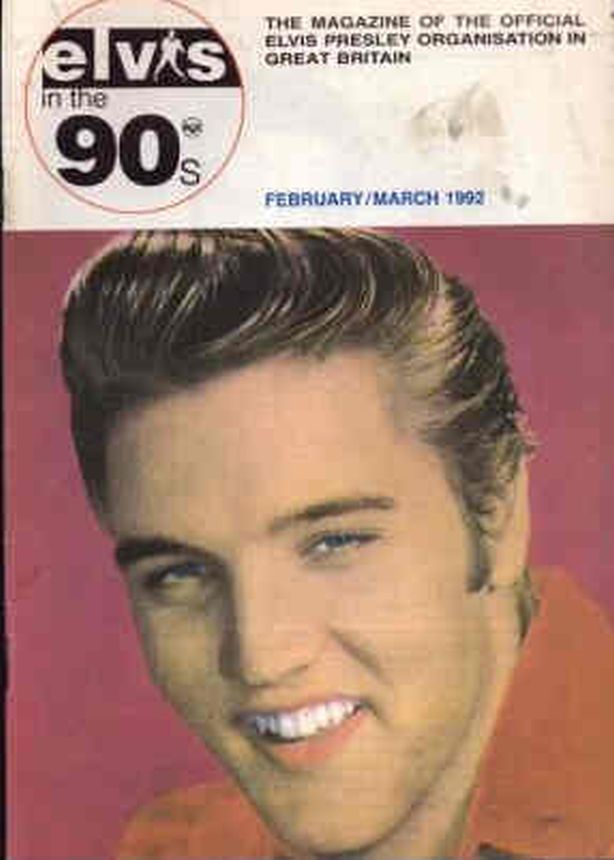 OFFICIAL ELVIS PRESLEY FAN CLUB magazine cover  February/March 1992