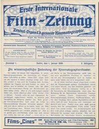 ERSTE INTERNATIONALE FILM-ZEITUNG magazine cover  