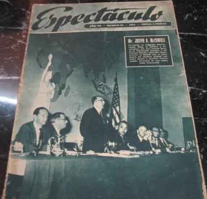 ESPECTACULO magazine cover Issue 85   1954