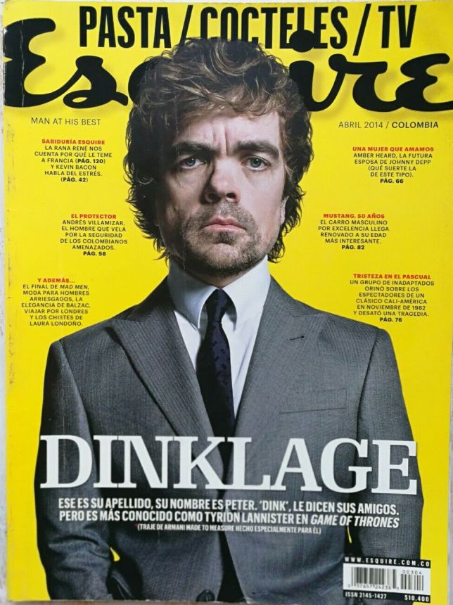 ESQUIRE (COLOMBIA) magazine side cover  April 2014