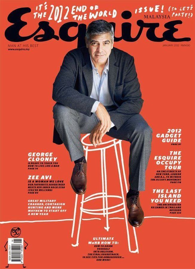 ESQUIRE MALAYSIA magazine side cover  January 2012
