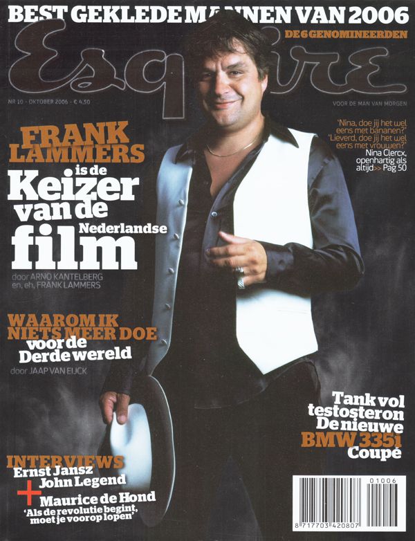 ESQUIRE NETHERLANDS magazine side cover  August 2006