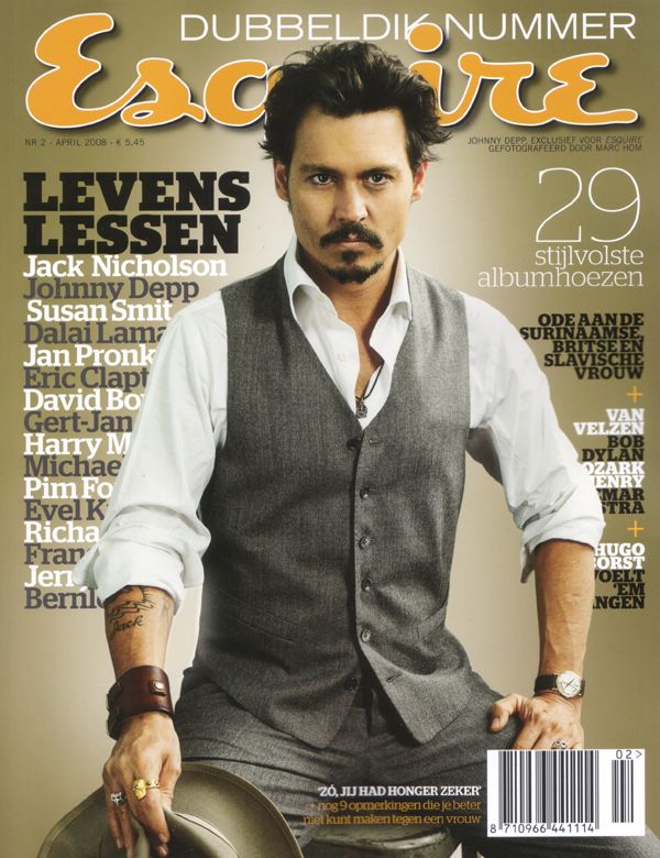 ESQUIRE NETHERLANDS magazine side cover  April 2008