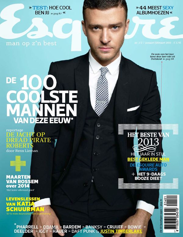 ESQUIRE NETHERLANDS magazine side cover  January/February 2014