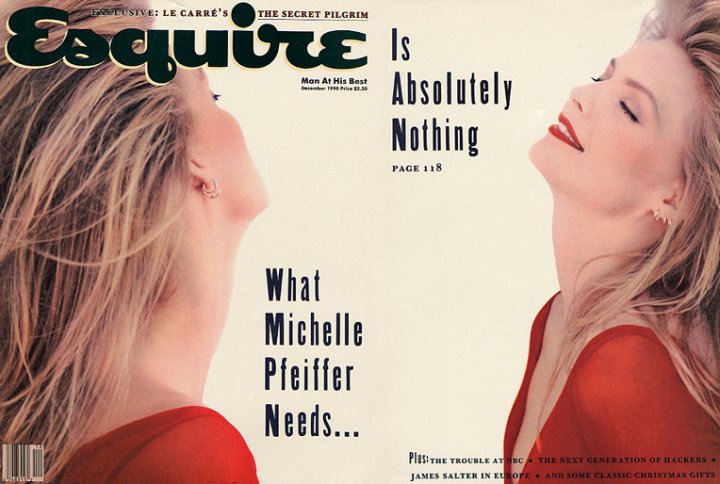 ESQUIRE (USA) magazine side cover  December 1990