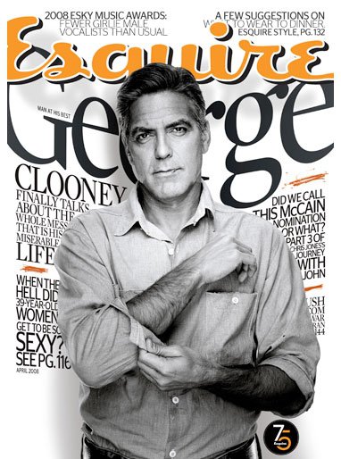 ESQUIRE (USA) magazine side cover  April 2008