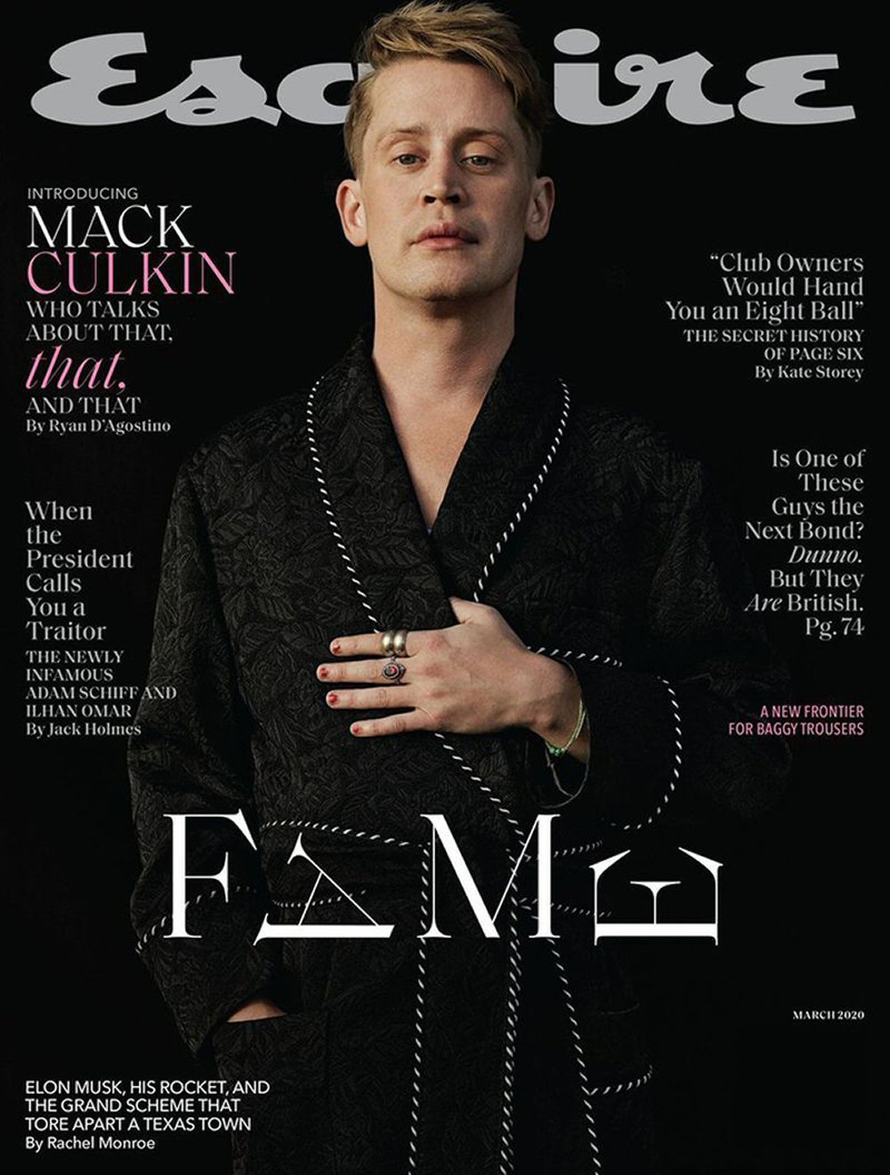 ESQUIRE (USA) magazine cover  March 2020
