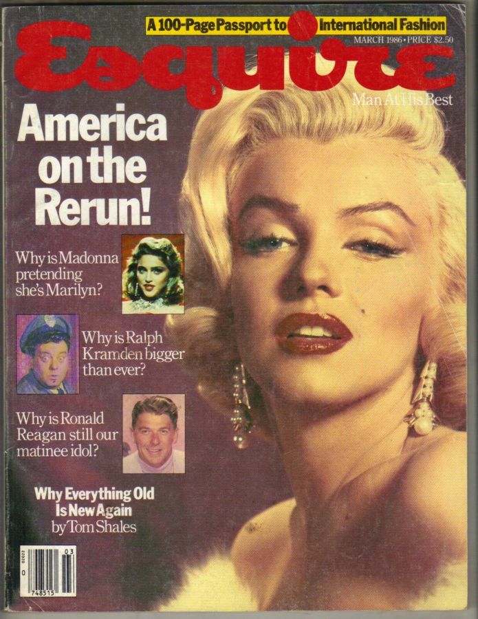 ESQUIRE (USA) magazine side cover  March 1986