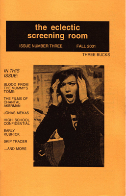 ECLECTIC SCREENING ROOM magazine cover Issue 3 Fall 2001