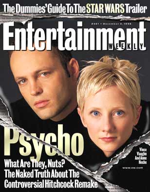 ENTERTAINMENT WEEKLY magazine cover Issue 461 4 December 1998