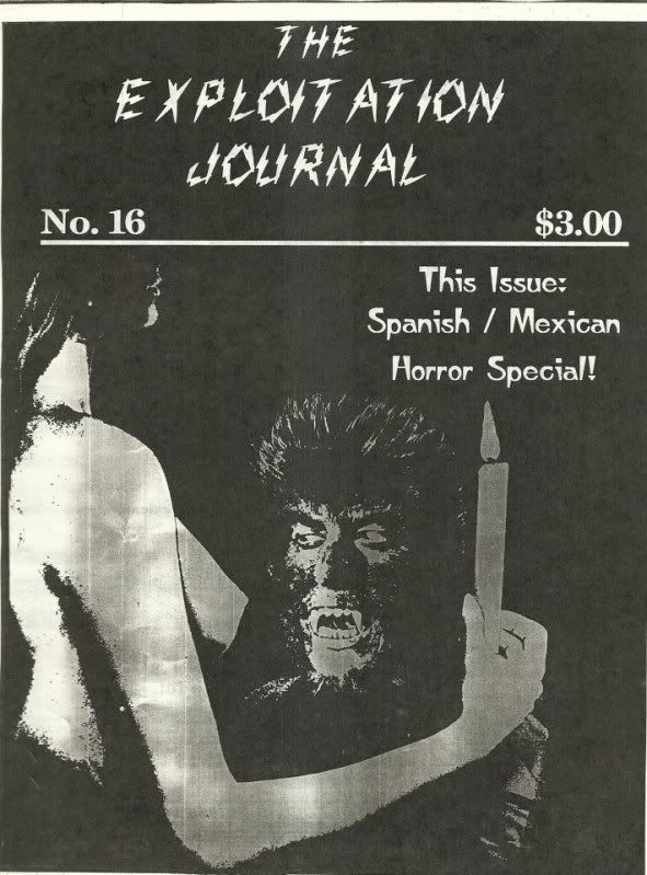 EXPLOITATION JOURNAL magazine side cover Issue 16  1993