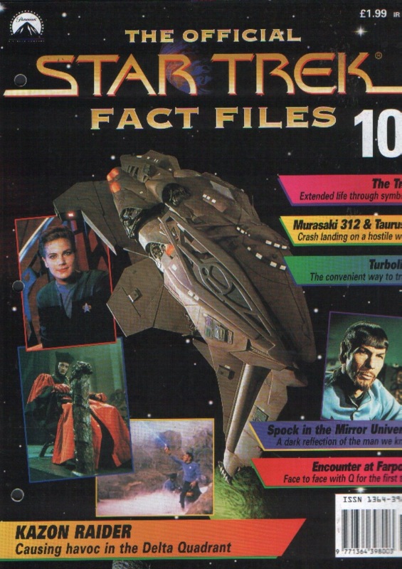 STAR TREK FACT FILES magazine cover Issue 10  