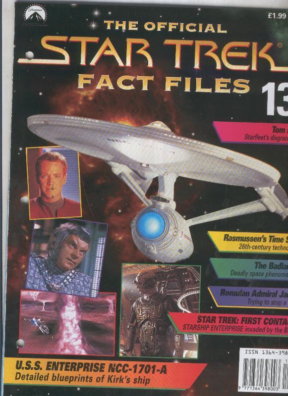 STAR TREK FACT FILES magazine cover Issue 13  