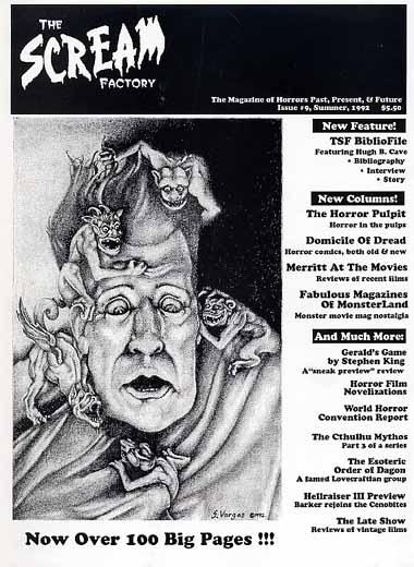 SCREAM FACTORY magazine cover Issue 9 Summer 1992