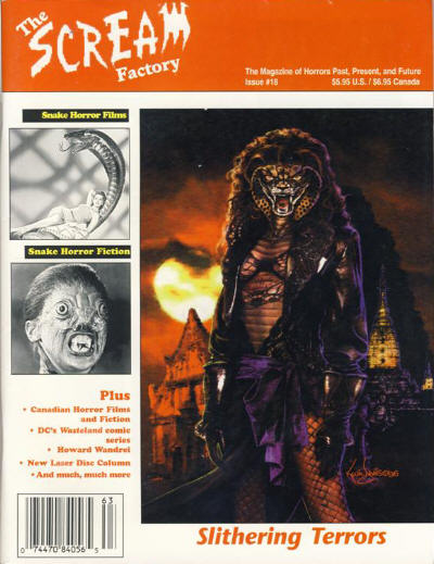 SCREAM FACTORY magazine cover Issue 18 Autumn 1996