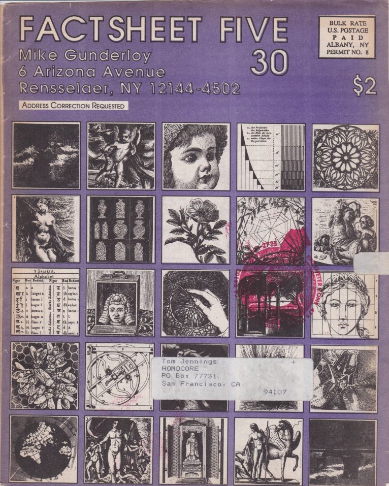 FACTSHEET 5 magazine cover Issue 30  May 1989