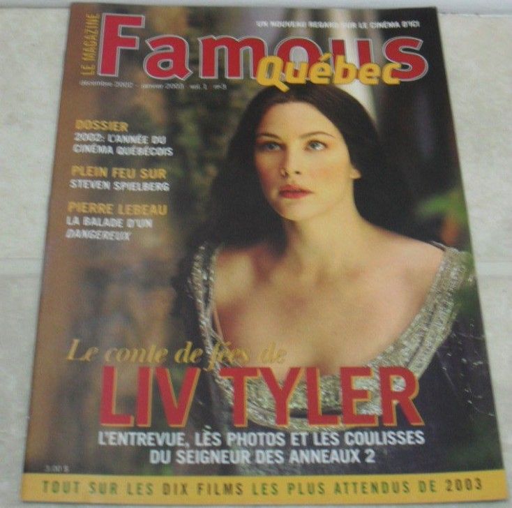 FAMOUS QUEBEC magazine side cover December 2002