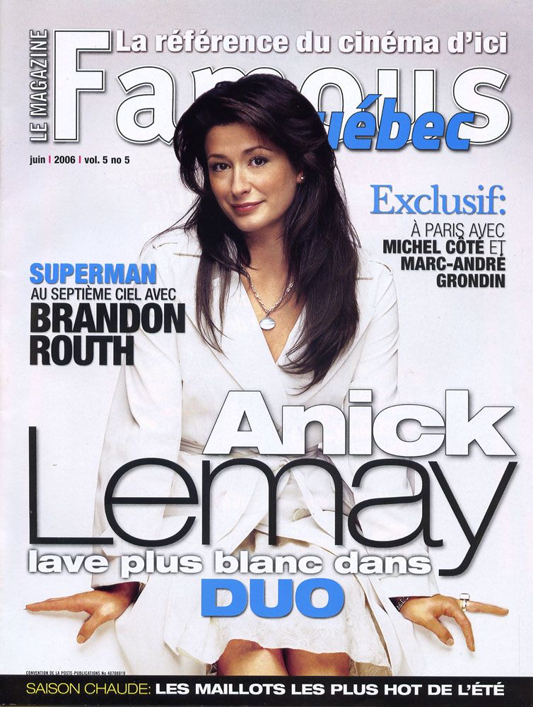 FAMOUS QUEBEC magazine cover June 2006