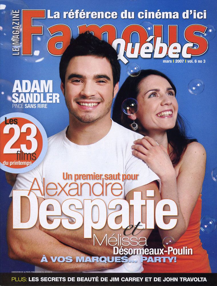 FAMOUS QUEBEC magazine side cover March 2007