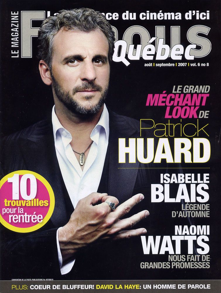 FAMOUS QUEBEC magazine cover August/September 2007
