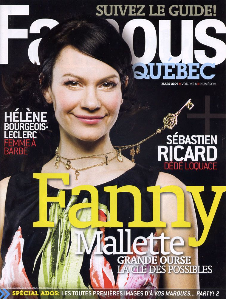 FAMOUS QUEBEC magazine cover March 2009