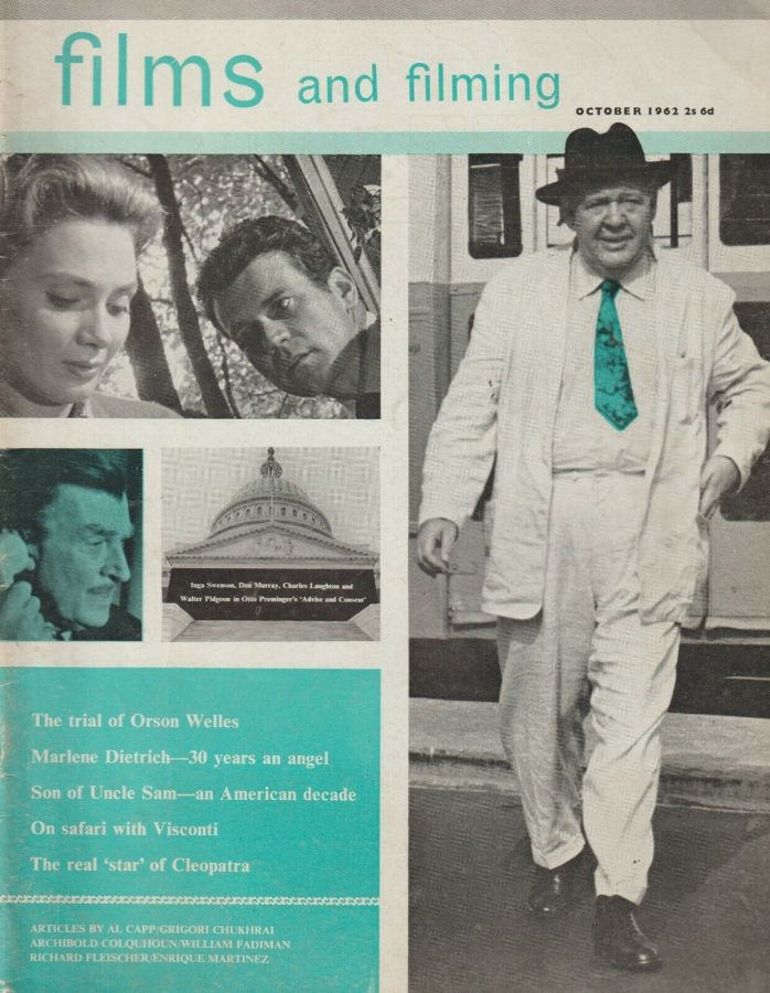 FILMS AND FILMING magazine side cover Issue 97 October 1962