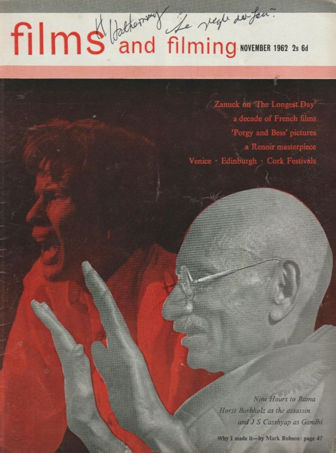 FILMS AND FILMING magazine cover Issue 98 November 1962