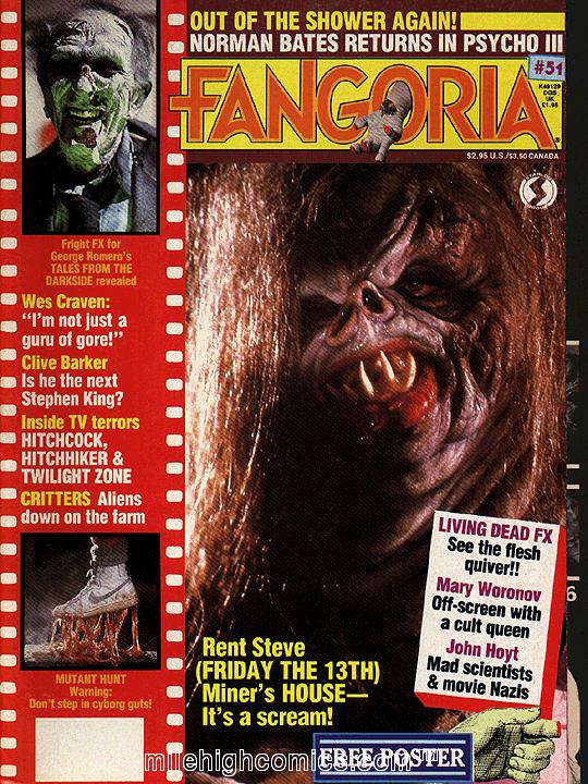 FANGORIA magazine side cover Issue 51 February 1986